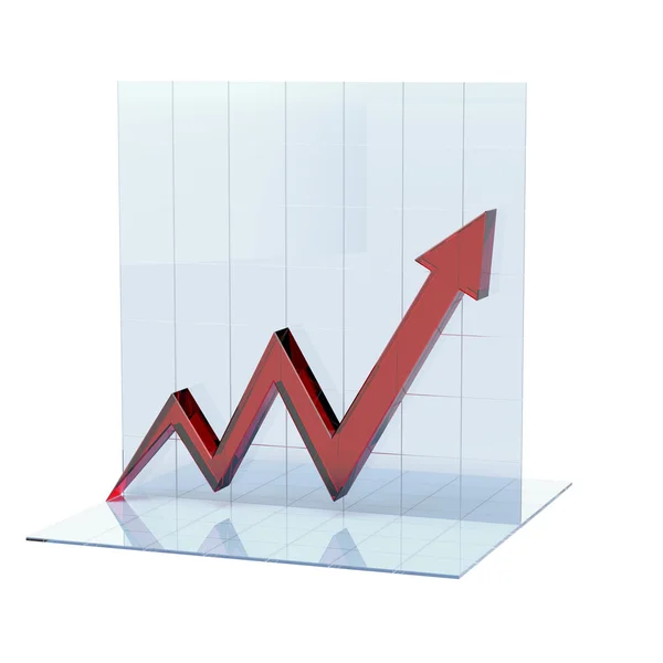 Glas staafdiagram — Stockfoto