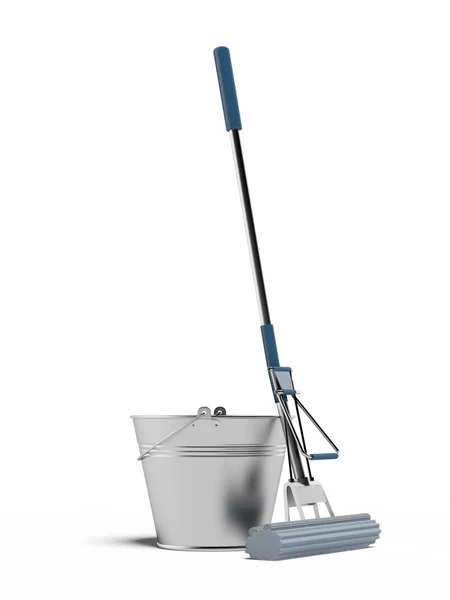 Cleaning mop and bucket — Stock Photo, Image