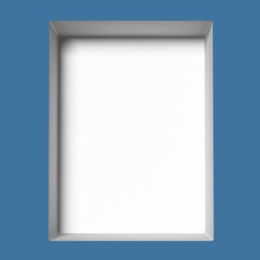 Tek mavi boş Vitrini