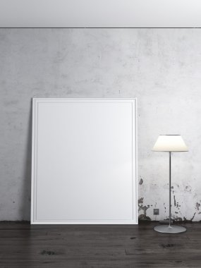 zemin lamba ve çerçeve içinde Oda