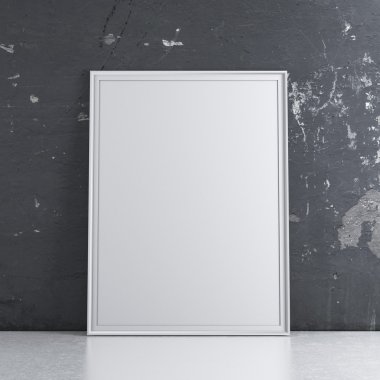 Mavi grunge duvar çerçevesi