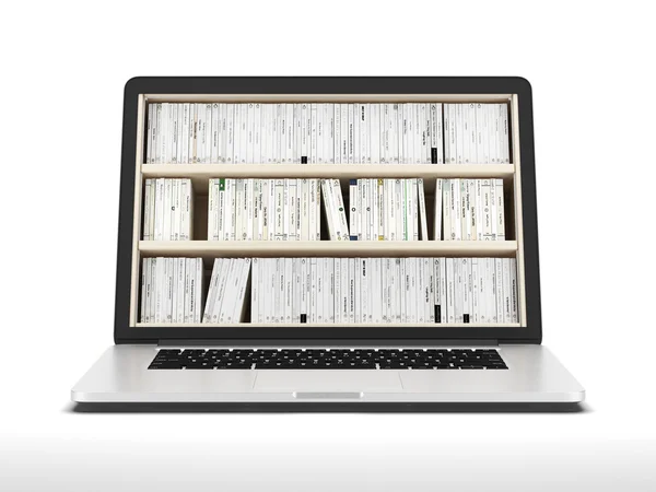 Digitalt bibliotek — Stockfoto