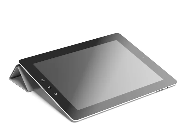 Tablet-Computer in grauer Hülle — Stockfoto