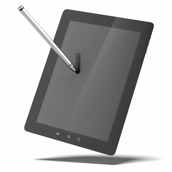 Tablet PC i pióra — Zdjęcie stockowe