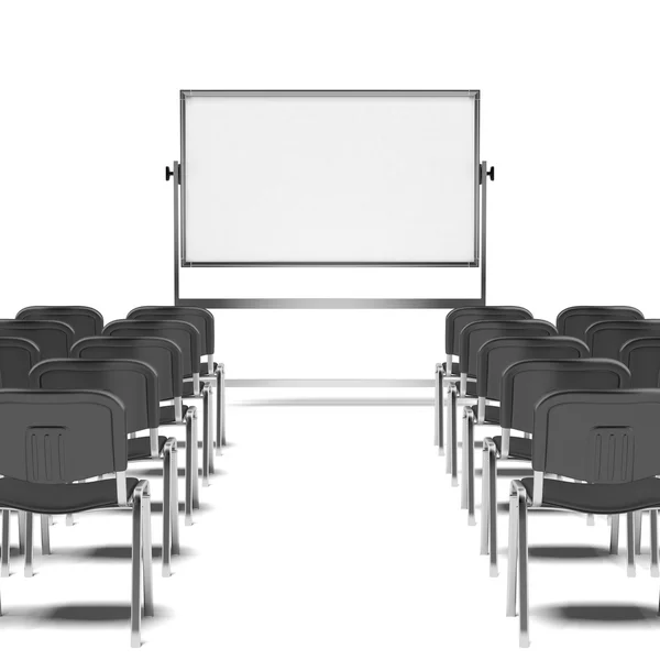 Black chairs and board — Stock Photo, Image