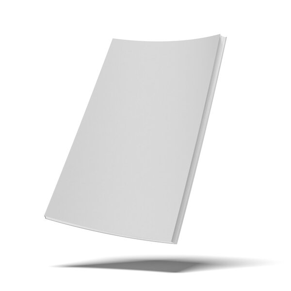 White book with blank soft cover