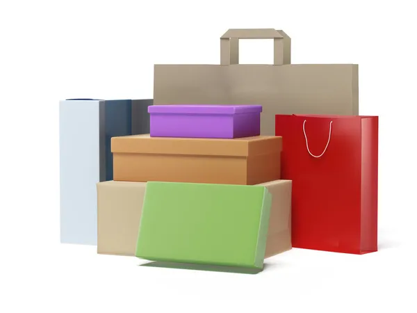 Stack of colorful boxes — Stock Photo, Image