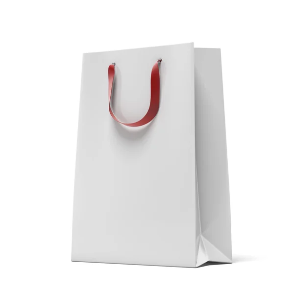 Beyaz alışveriş çantası — Stok fotoğraf