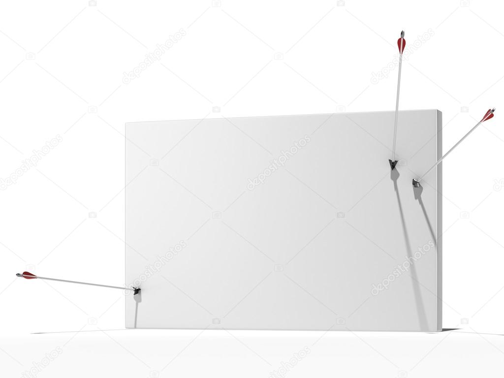 Wall with arrows