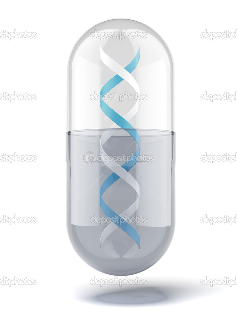 Dna structure inside a capsule
