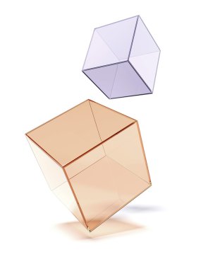 Two glass cubes clipart