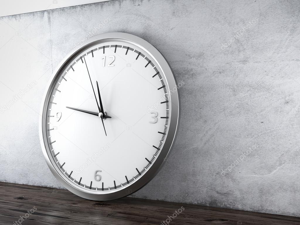 Large wall clock in interior