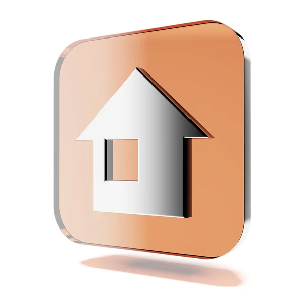 Orangefarbenes Haussymbol — Stockfoto
