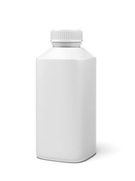 Kleine weiße Joghurtflasche — Stockfoto