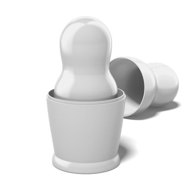 başka bir boş beyaz bez bebek