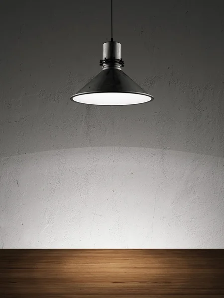 White wall with lamp — Stock Photo, Image