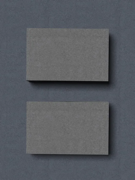 Dos pilas de tarjetas de visita grises — Foto de Stock