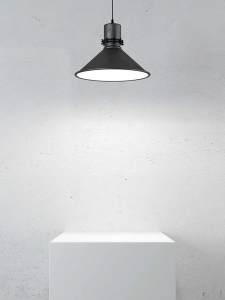 Podium and lamp — Stock Photo, Image