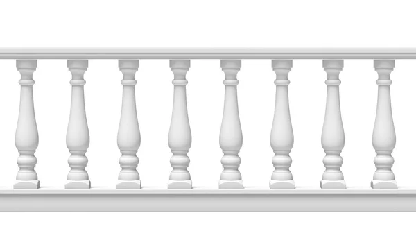 Witte balustrade — Stockfoto