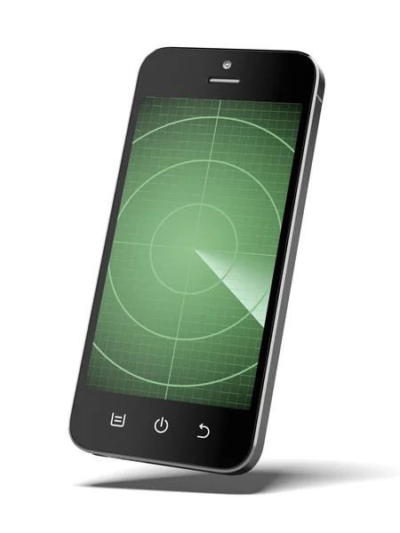 Smartphone con radar — Foto de Stock