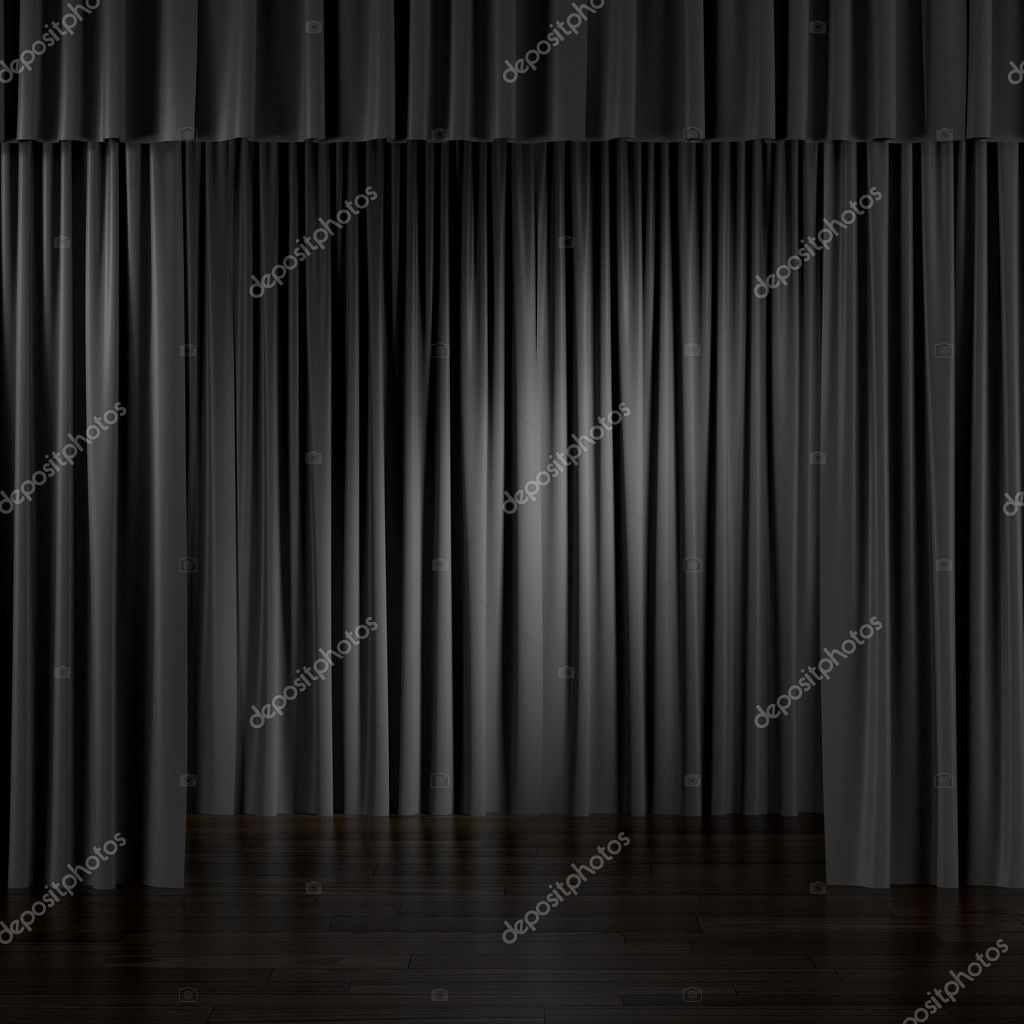 zwarte gordijnen in interieur — Stockfoto © ekostsov #34900969 zwarte gordijnen in interieur — Stockfoto © ekostsov #34900969
