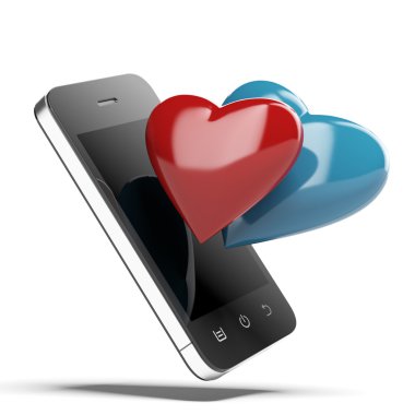 sevgi kalpleri ile Smartphone