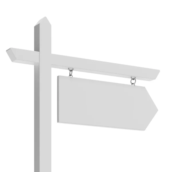 White arrow sign — Stock Photo, Image