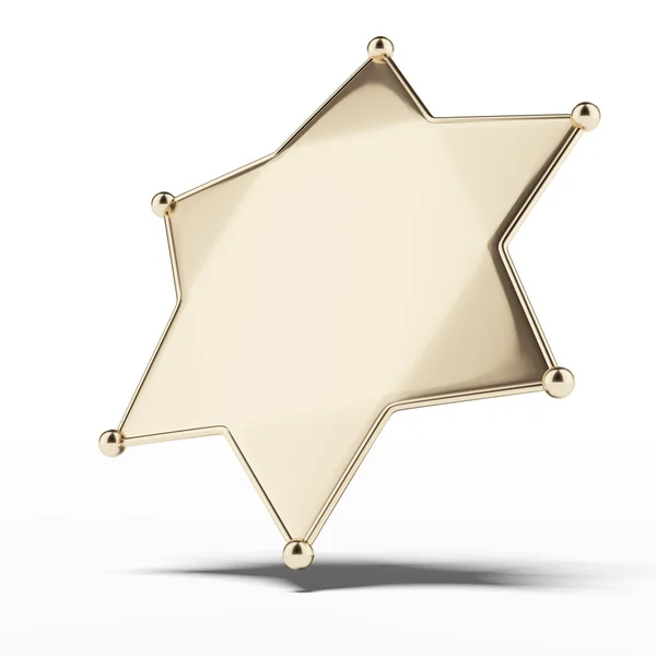Distintivo do xerife dourado — Fotografia de Stock