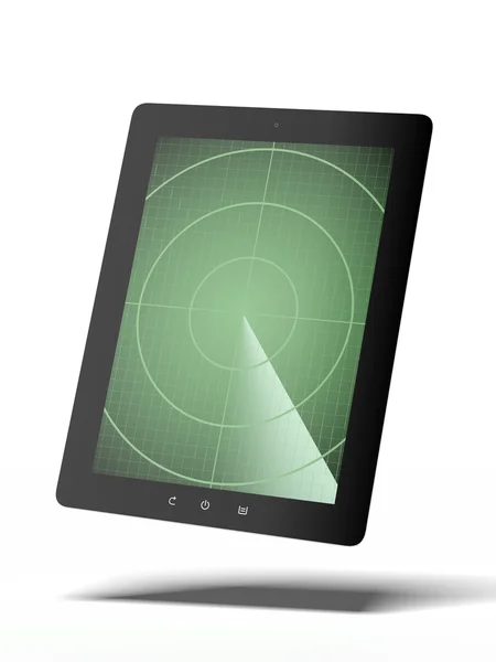 Tablet with radar — Stock Photo, Image