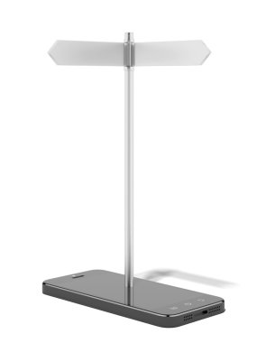 Boş beyaz işaretleri ile Smartphone