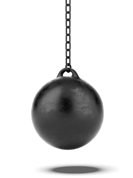 Svart wrecking ball — Stockfoto