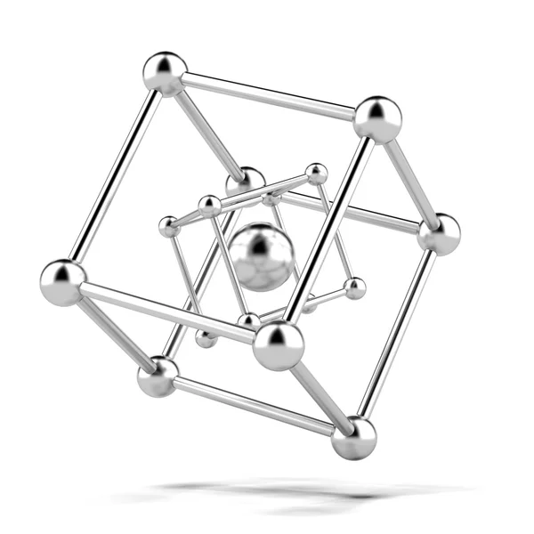 Metallic molecule structure — Stock Photo, Image