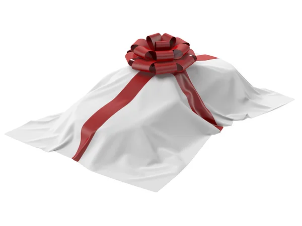 Gift car and red ribbon — Stock Photo, Image