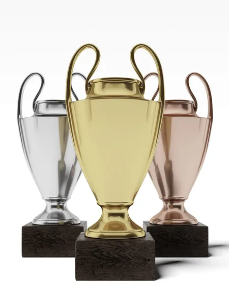 Three trophies — Stock Photo, Image