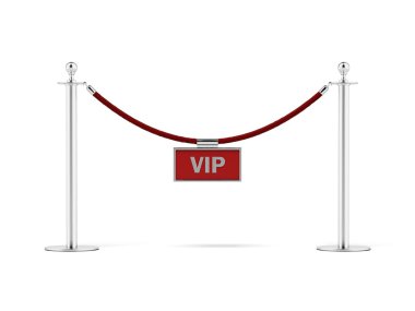 Rope barrier with a vip sign clipart