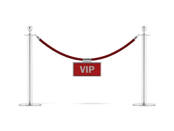 Rope barrier with a vip sign — Stock Photo, Image