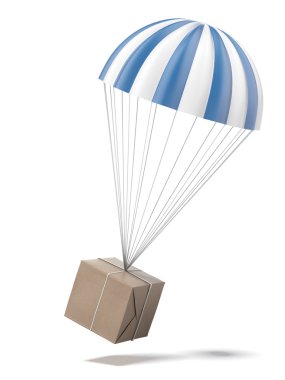 paraşüt ile bir paket