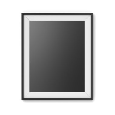 siyah tuval ile resim çerçevesi