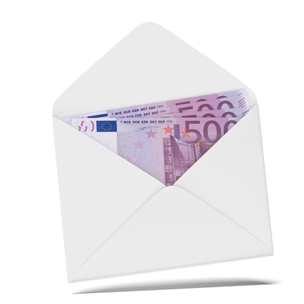 Envelope with euro — Stock Photo, Image