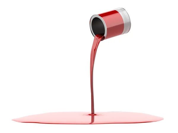 赤い液体塗料 — ストック写真
