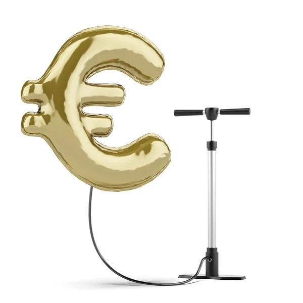 Gelbe Euro-Pumpe — Stockfoto