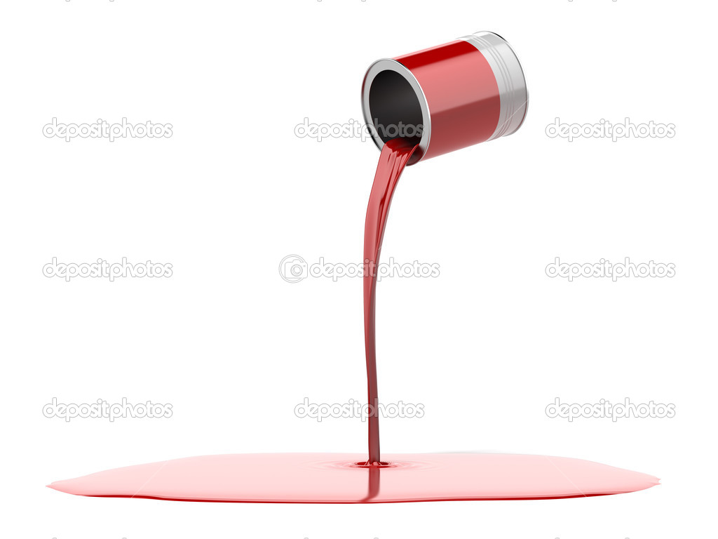 Red liquid paints