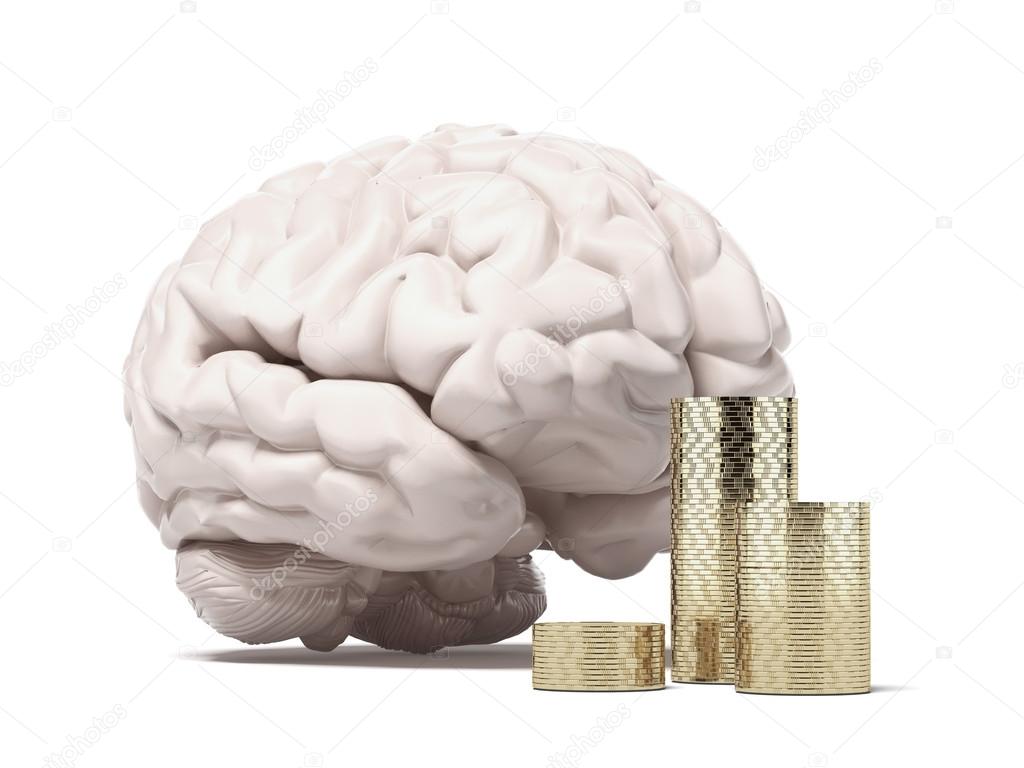 Brain and coins