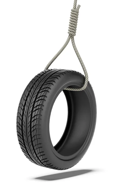 Tire swing over — Stock Photo, Image