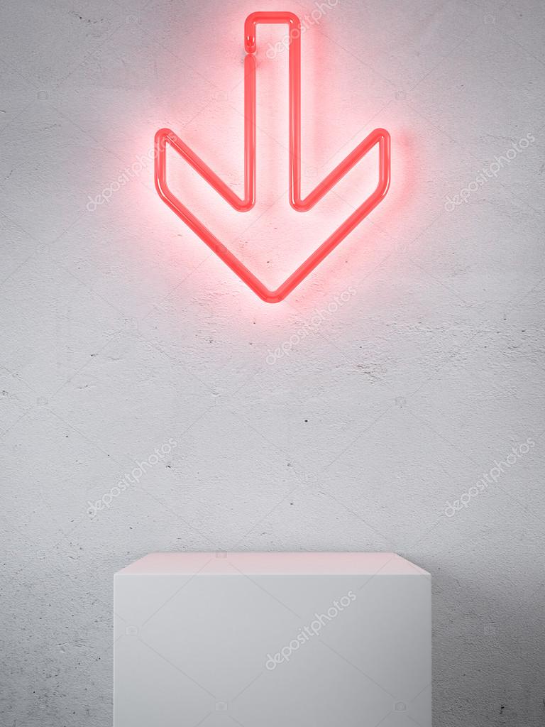 rode neon pijl in interieur — Stockfoto © ekostsov #37294463 rode neon pijl in interieur — Stockfoto © ekostsov #37294463