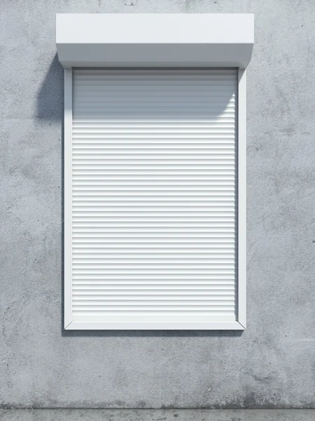 Window with roller shutter — Stock Photo, Image