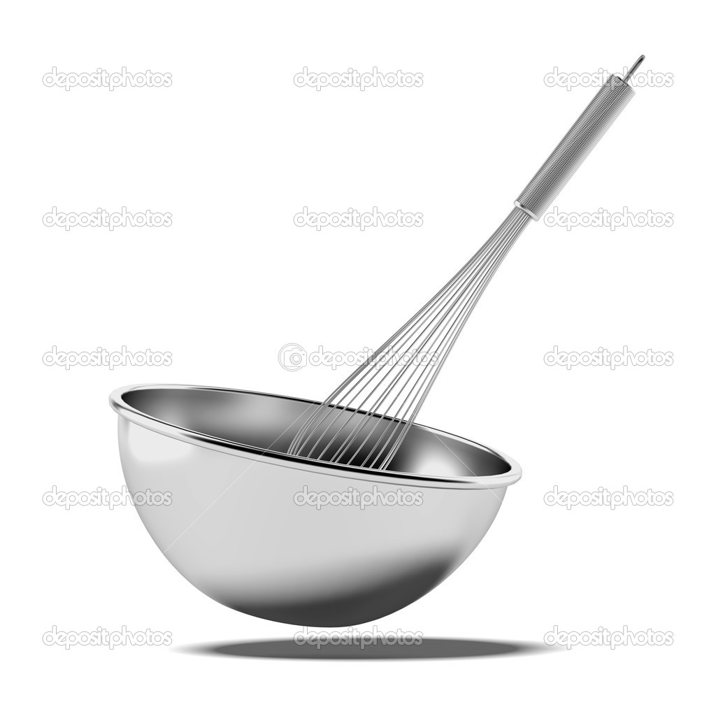 Bowl with a whisk