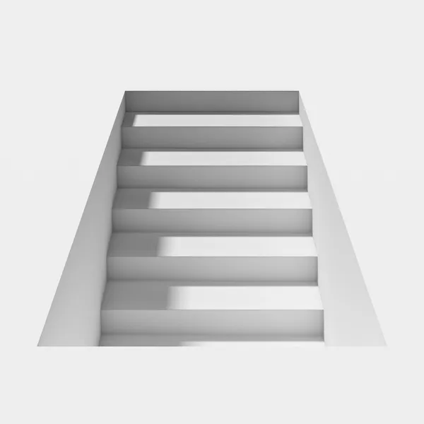 Białe schody z cieniem — Zdjęcie stockowe