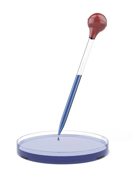 Pipette and chemistry dish — Stock Photo, Image