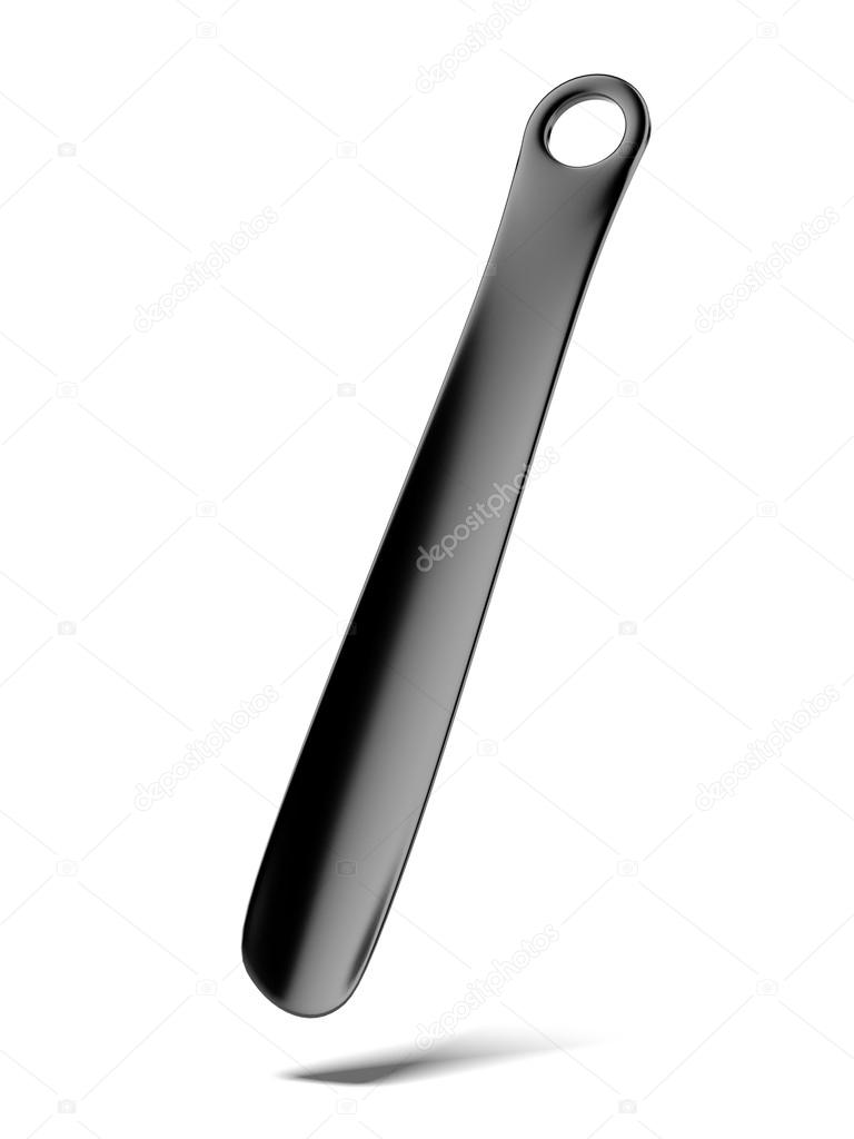 Plastic black shoehorn